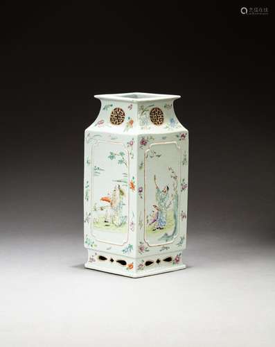 A famille-rose 'figural' vase, Qing dynasty, 19th ce...