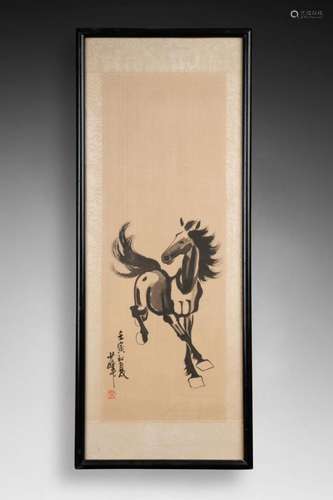 XU Beihong (1895-1953), d'après<br />
Cheval au galop <br />...