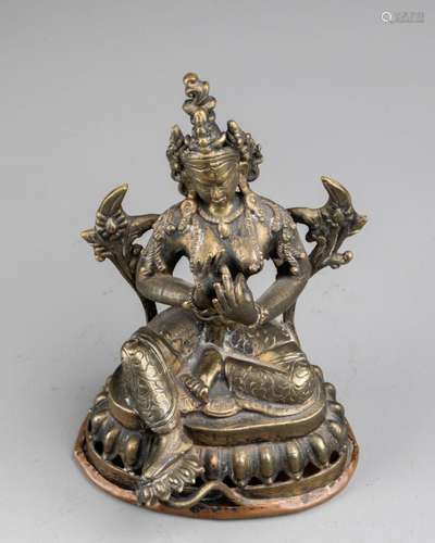 CHINE - XIXe siècle<br />
BODHISATTVA assis sur un double lo...