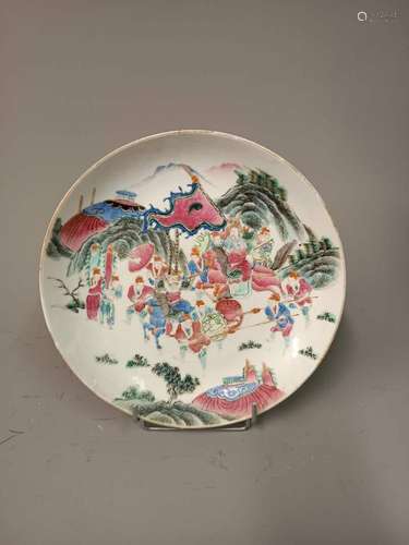 CHINE - XIXème siècle<br />
ASSIETTE CREUSE à décor d'une sc...