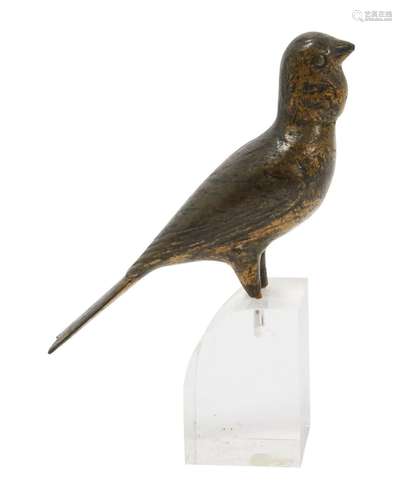 109 Oiseau en bronze ciselé et doré<br />
XVI-XVII siècle<br...