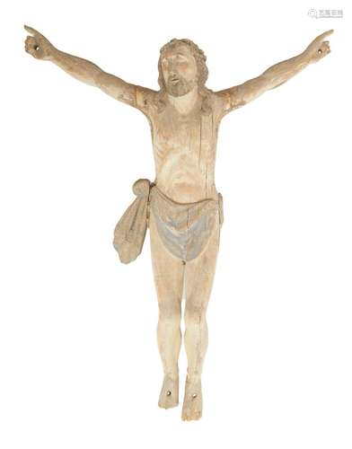 223 Important Christ en bois sculpté<br />
Accidents, manque...