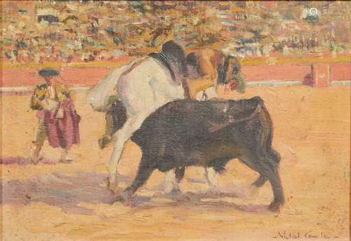 329 Martin VIDAL CORELLA (1900-1959)<br />
Scène de corrida<...