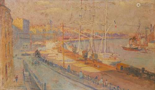 348 Georges EVEILLARD (1879-1965)<br />
Port de Nantes, 1931...