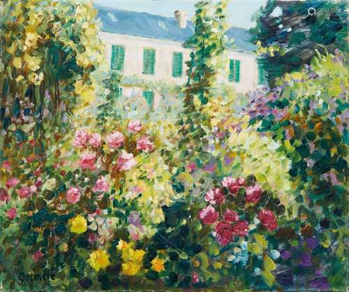 371 Jean QUEMERE (né en 1942)<br />
Le jardin de Monet<br />...