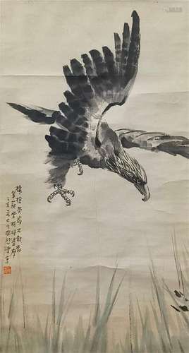 A Xu beihong's eagle painting