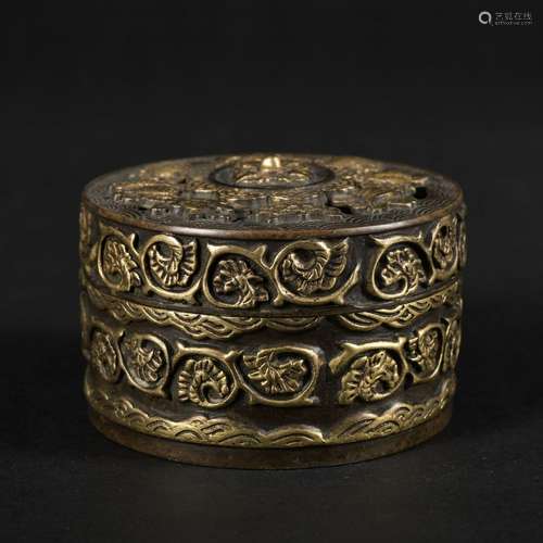 A gilt-bronze Jewelry box