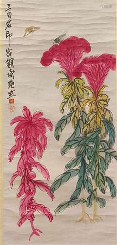 A Qi baishi's floral painting