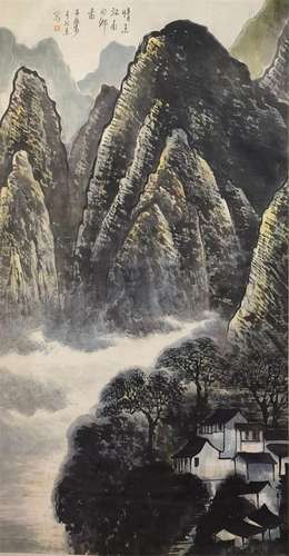 A Li keran's landscape painting