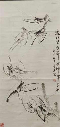 A Li yong's shrimp painting