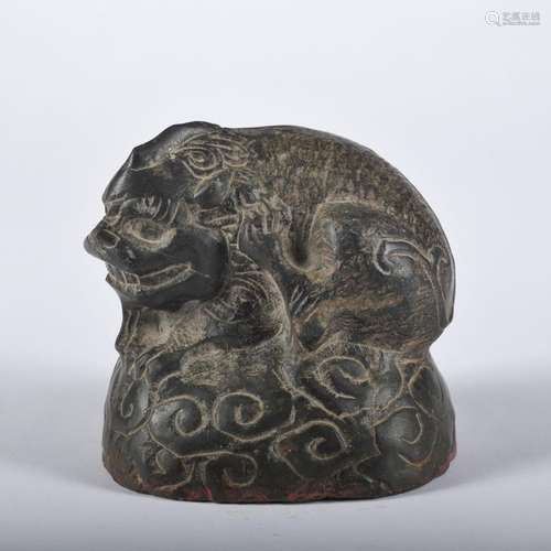 A Shou shan stone 'beast' seal