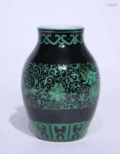 green glaze jar