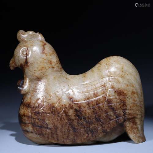 Hetian Jade Zodiac Chicken Ornament