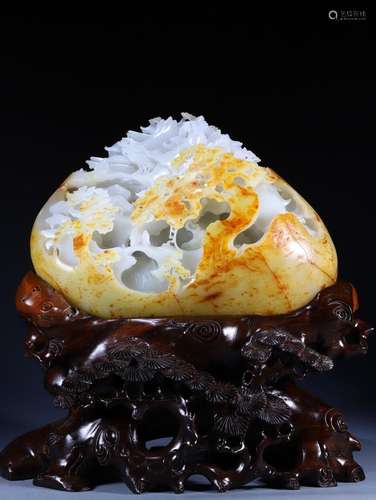 Hetian jade landscape figure Shanzi ornaments