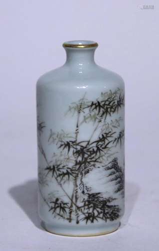 Ink color snuff bottle