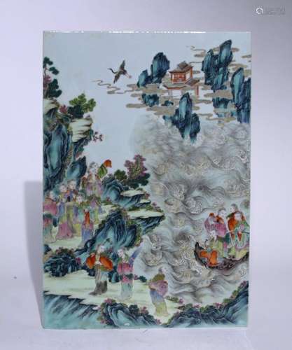 Pastel Qunxian Porcelain Plate