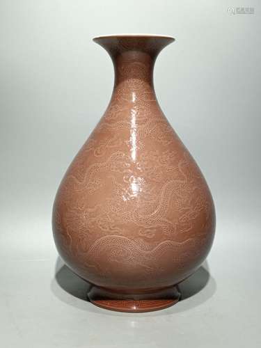 Eggplant skin purple glaze sea water pattern jade pot spring...