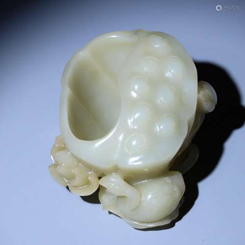 Hetian Jade All the way Lianke lotus root water bowl