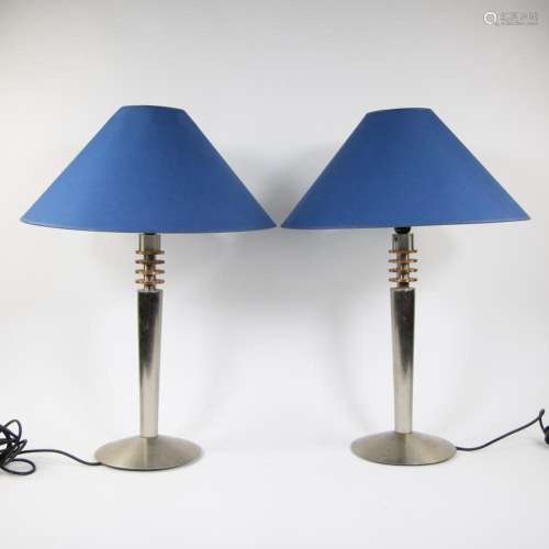 Pair of lampadaires Belgochrome, made in Belgium
