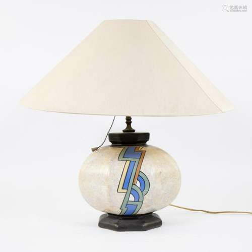 Art Deco ceramic table lamp signed A. Dubois