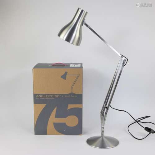 Anglepoise type 75 desk lamp, silver, in original box