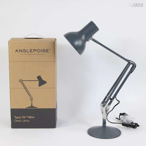 Anglepoise's type 75 Mini desk Lamp, grey, in original b...