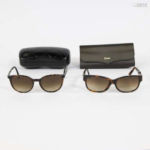 Lot of 2 Chanel and Cartier sunglasses with matching glasses...