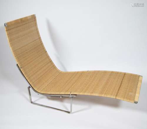 Poul Kjærholm PK24 wicker chaise lounge for Fritz Hansen, De...