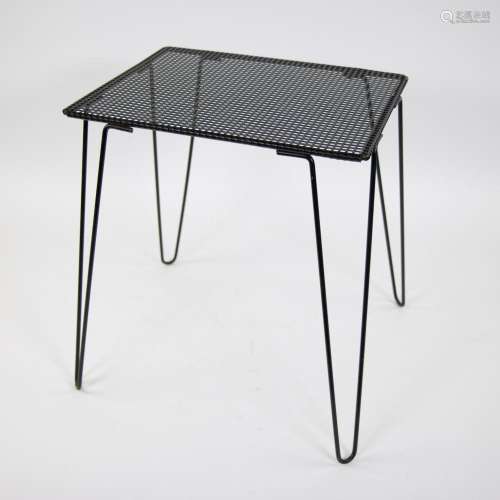 Mathieu MATÉGOT, vintage side table with perforated metal to...