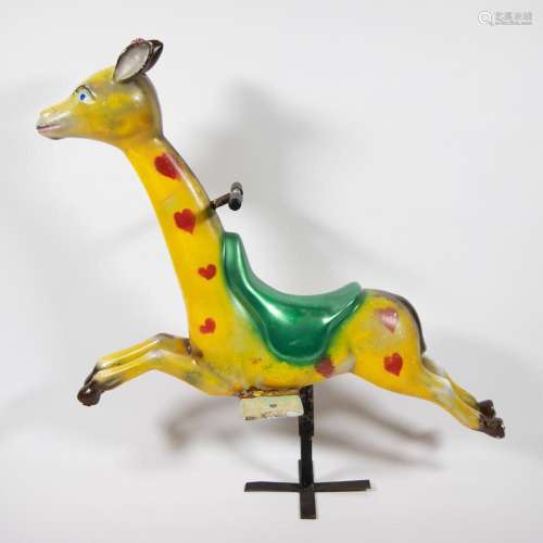 Vintage giraffe from a fairground mill from the 1970s