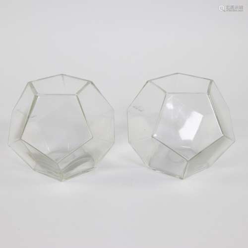 Verner Panton 1960s Dodecahedron 2 candle holders