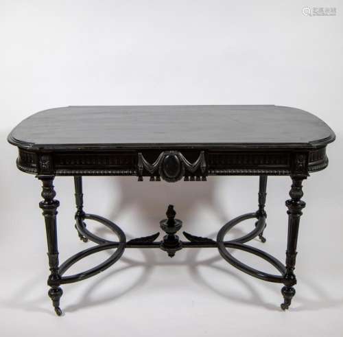 Black ebonized table Napoleon III