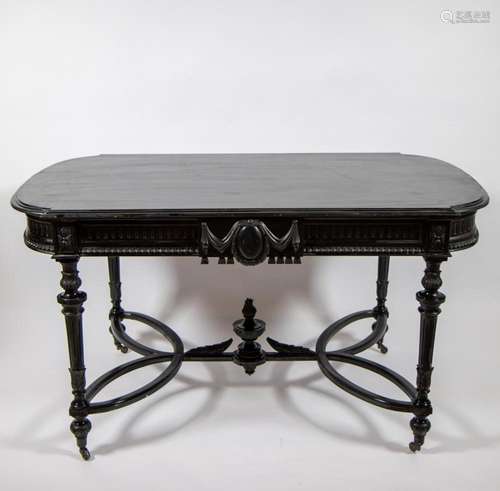 Black ebonized table Napoleon III