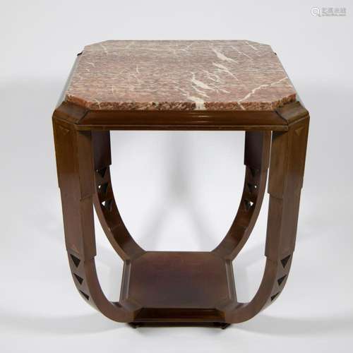 Art Deco side table with marble top