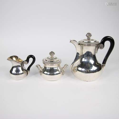 Silver coffee set Belgian. Coffee pot DELHEID - Michel Franç...