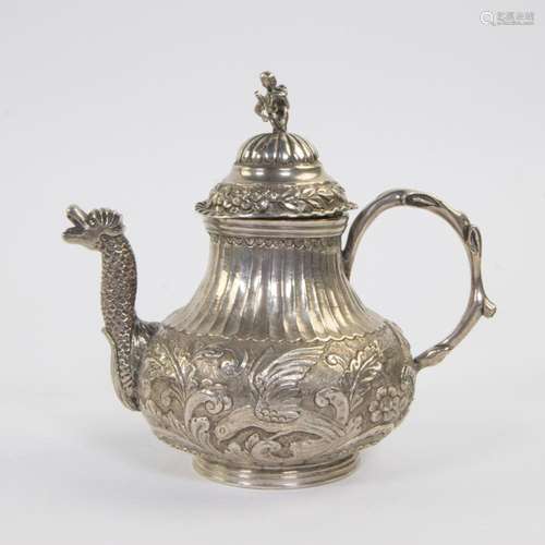 Silver Dutch teapot, 19th century