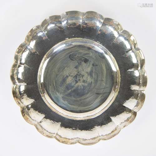 French silvered folding dish marked Puiforcat Paris and vari...