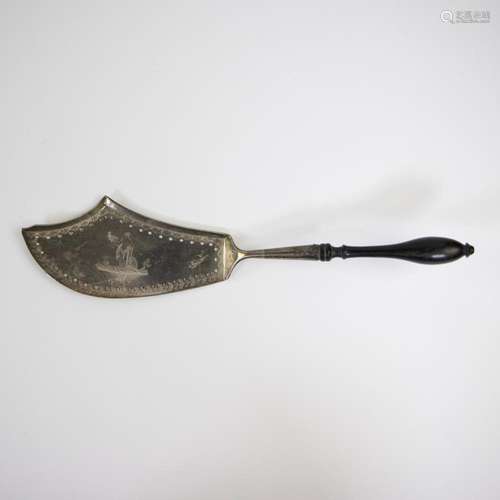 Silver fish shovel, Belgian, 1808-1814