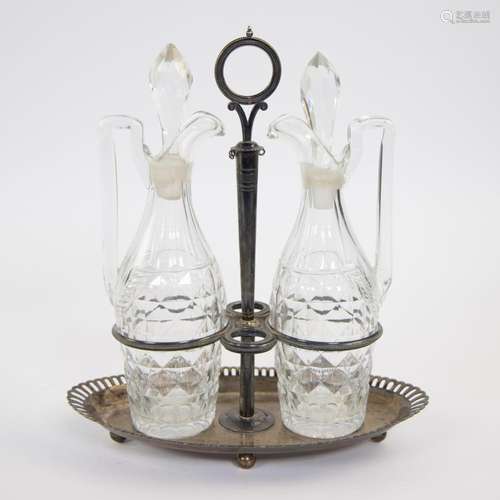 Silver oil and vinegar set, Gents De Baets/Tiberghien, Empir...