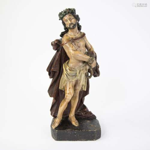 Spanish statue with original polychromy, early 18th century