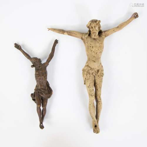 Wooden Christ Flemish, 16th century and wooden Christ 17th/1...
