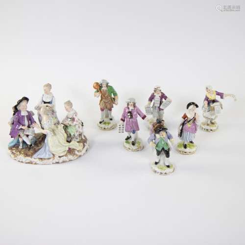 Collection of porcelain figures Meissen and Samson