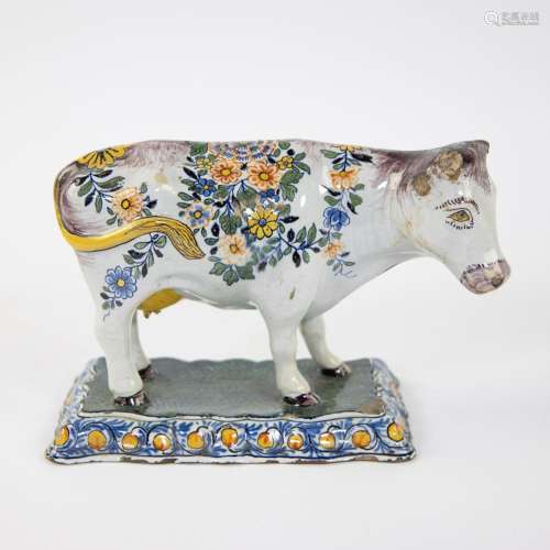 Delft polychrome cow, 18th century