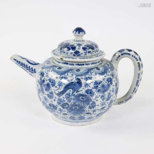 Delft blue and white teapot by Pieter Gerritsz KAM, 18th cen...