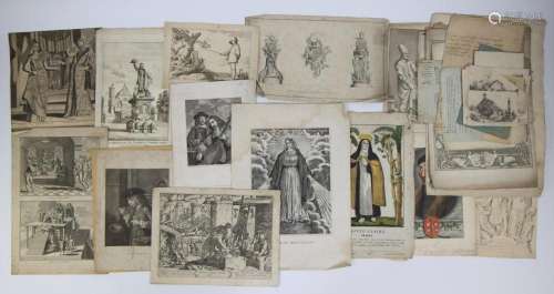 Large collection of 18th century engravings