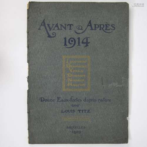 Folder with 12 etchings by Louis TITZ 'AVANT & APRES...