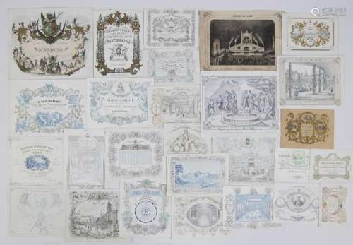 Collection porcelain cards, mainly Ghent (1830-1870) + porce...