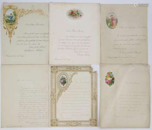 14 New Year's letters, 2nd half of the 19th century