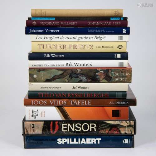 Lot of art books including Spilliaert, Ensor, Rik Wouters, T...