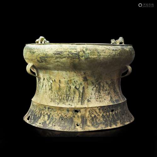 A Vietnamese Bronze Drum 越南青铜鼓 Late Dong Son Culture, c...
